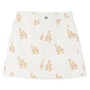 MLB Джинсовая короткая юбка Women's Milk White