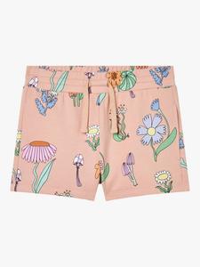 Детские хлопковые шорты с цветочным принтом Stella McCartney Kids, Pink