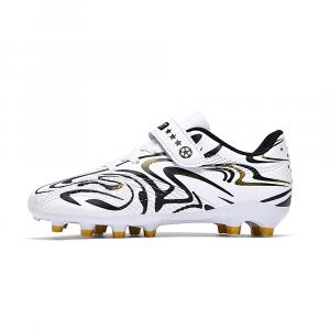 Футбольные бутсы детские, противоскользящие, с защитой от ударов, износостойкие, легкие, амортизирующие, с низким верхом CAMKIDS, белый/розовый