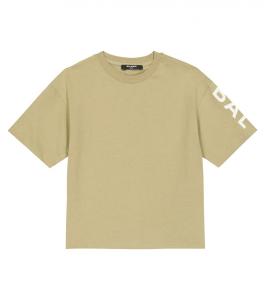 Футболка из хлопкового джерси с логотипом Balmain, зеленый