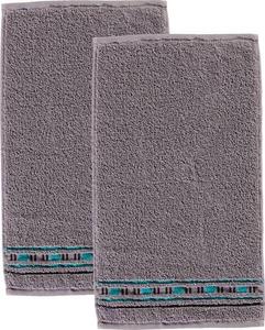 Гостевое полотенце Erwin Müller 2er-Pack 201789, 30x1x50 см цвет grau/türkis