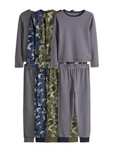 Пижама The Set, темно-синий/опаловый/серый/темно-серый/светло-зеленый/темно-зеленый