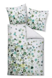 Постельное белье Mako из атласа, 135x200 см, зеленые круги Janine, зеленый