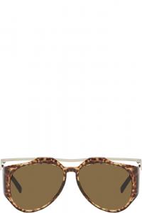 Солнцезащитные очки Amelia SL M137 золотисто-коричневого цвета Saint Laurent