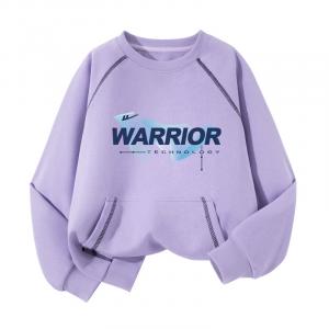Детский свитшот с круглым вырезом Moderate WARRIOR, светло-фиолетовый/h technology line