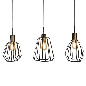 Подвесной светильник searchlight Melbourne 3-flammig, 22x120x85 см, черный