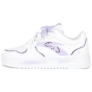 ANTA Кроссовки для скейтбординга Life Collection с противоскользящим покрытием, износостойкие, женские, белые, фиолетовые