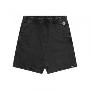 Шорты джинсовые с тиснением логотипа A Bathing APE Aape, черный