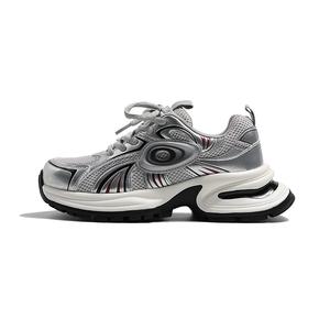 Женские кроссовки с низким, массивным верхом, устойчивые к истиранию, серебристые MIS. DANNY, Silver