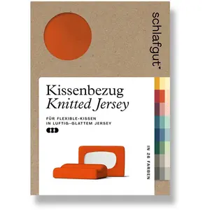 Наволочка Pure гибкая наволочка для подушки с поддержкой шеи из органического хлопка с эластаном, с резинкой, не требует глажки Schlafgut, Red Mid