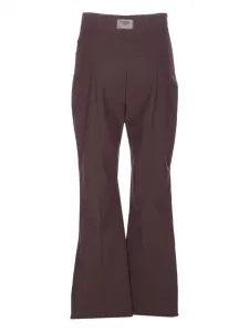 Лыжные брюки с завышенной талией Fendi, коричневый