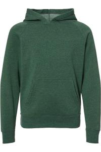 Independent Trading Co. Молодежная смесовая худи с регланными рукавами, Moss