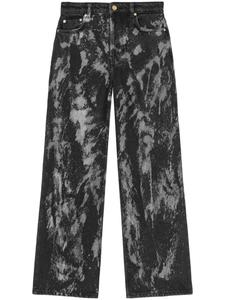 Брюки палаццо с принтом GANNI, черный