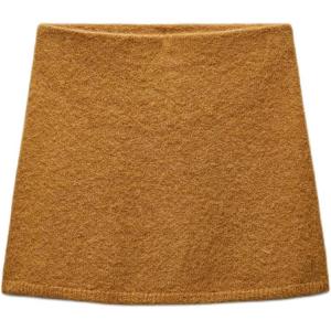 Женская желтая повседневная короткая юбка ZARA