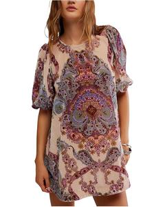 Женская блуза Free People Maye Printed Velvet, Tea Combo