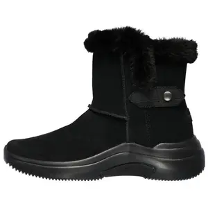 Зимние ботинки женские Skechers с мехом и застежкой, черный