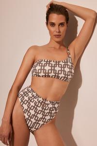 Лиф бикини на одно плечо Hardware Mint Velvet, экрю