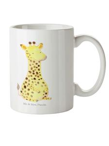 Детская кружка жираф "Счастливый" без слов, белая Mr. & Mrs. Panda