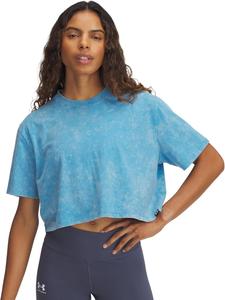 Under Armour Women's Rival Wash футболка с коротким рукавом, Ether Blue/Black/White