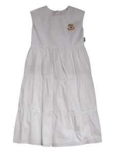 Moschino Kids платье с аппликацией Teddy Bear, белый