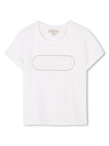 Michael Kors Kids футболка с вышитым логотипом, нейтральный