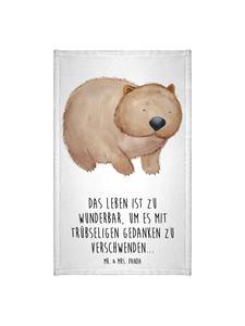 Mr. & Mrs. Panda Полотенце с изображением вомбата и надписью белого цвета