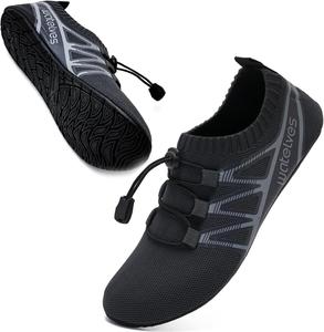 Водонепроницаемая обувь WateLves для женщин и мужчин, дорожные тапочки, носки, домашние тапочки, быстросохнущие аква-носки для пляжа, темно-серый