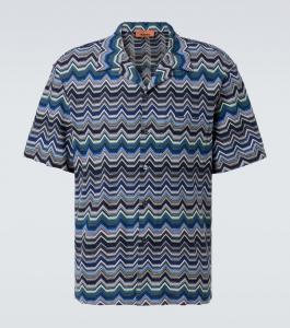 Рубашка из хлопка с узором зигзаг Missoni, Blue And Green Tones