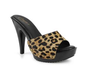 Сандалии Candie's Love Platform Sandal, Brown/Black Leopard Print Calf Hair
