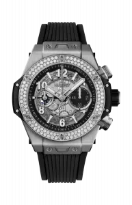 Часы Hublot Unico titanium с бриллиантами 44 мм
