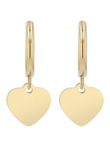 Adeliás Женский кулон - подвеска в форме сердца из нержавеющей стали в золотом исполнении
