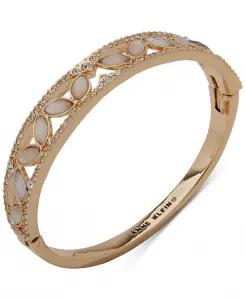Браслет-Петля из золотистого перламутра и кристаллов наветт Anne Klein, crystal
