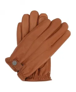 Коричневые кожаные перчатки с сенсорным экраном Kazar, коричневый
