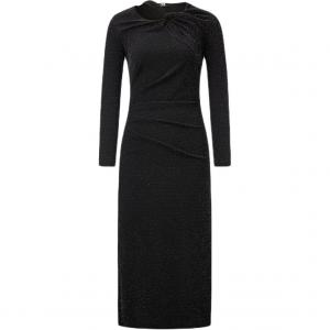 Длинное платье с длинными рукавами KARL LAGERFELD черное KARL LAGERFELD/Karl Lagerfeld Jeans, черный