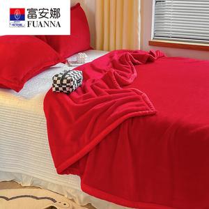 Fuanna Одеяло односпальное 150х200 см, двустороннее утолщенное, цвет Big Red