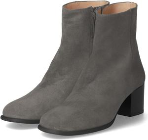 Женские ботильоны Zszszsu с массивным каблуком, базовые, с круглым носком, средним каблуком, боковой молнией, короткие ботинки для повседневной носки, осень-зима, размеры US 4-16, Grey