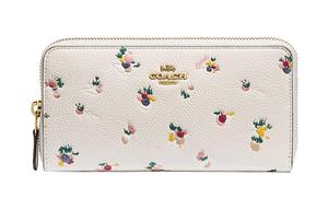 COACH Кожаный клатч на запястье с текстурой под кожу слона серый