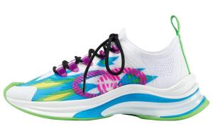 Кроссовки женские Gucci Run, белый / сине-зеленый