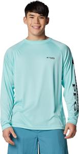 Columbia мужская футболка с длинным рукавом Terminal Tackle PFG Statetriot, Gulf Stream/Black Logo