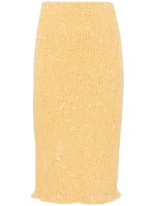 Юбка-карандаш с пайетками Fabiana Filippi, оранжевый