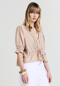 Блуза RICAMO A JOUR Calliope, бежевый