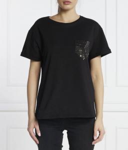 Футболка Liu Jo Regular Fit с имитацией кармана, черный