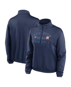 Женский темно-синий свитшот с молнией до половины длины Houston Astros Rewind Splice Nike, темно-синий
