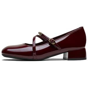 BASTO Темные ночные розовые туфли Мэри Джейн для женщин в бордовом цвете, цвет Burgundy