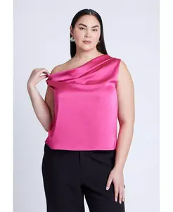 Женский топ из скрученного атласа ELOQUII, розовый