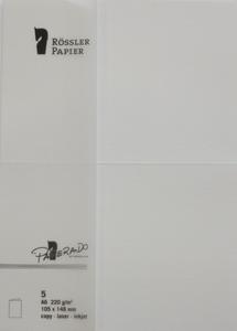 Бумага А6 Карточка 5 шт. Белая. Grupo Erik