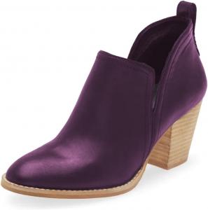Женские стильные ботильоны с заостренным носком, на среднем устойчивом каблуке, для повседневной носки и прогулок, размеры 4-16 US Wansseny, Purple