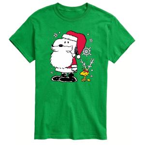 Мужская футболка арахисового цвета Snoopy Santa Reindeer Licensed Character