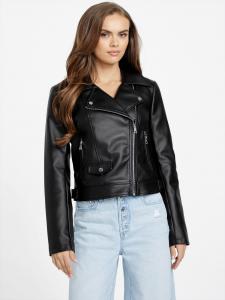 Кожаная мотоциклетная куртка Rita Guess Factory, черный