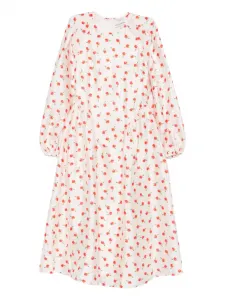 Платье миди с цветочным принтом и длинными рукавами Stine Goya, нейтральный